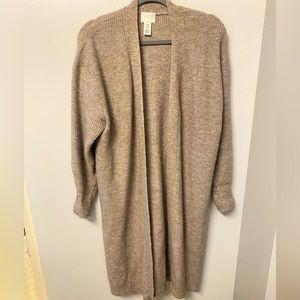 H&M Duster Sweater - Heather Brown Size M